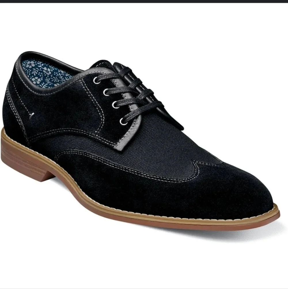 Stacy Adams Black Men's Oxford Lace-Up Shoes_13